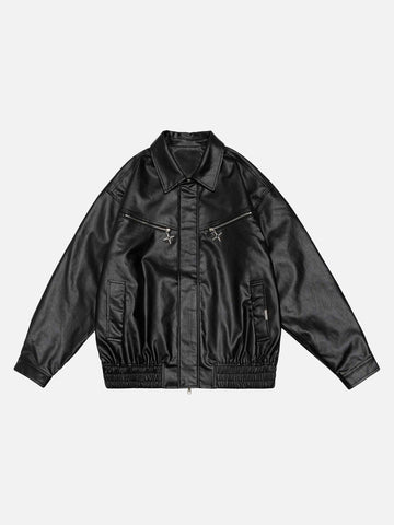 Makersluxe® - Loose Embroidered Leather Jacket - 1949