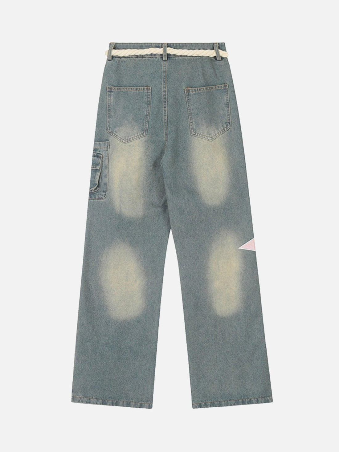 Makersluxe® - Pentagram Embroidered Loose Straight Leg Pants