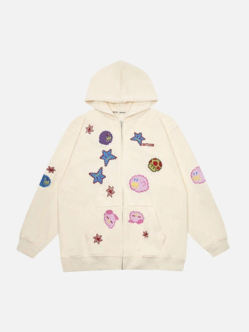 Makersluxe® - Planet Hooded Zipper Hoodie