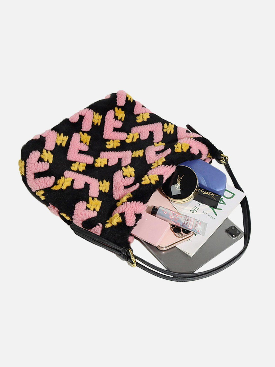 Makersluxe® - Plush Letter Large Capacity Shoulder Bag