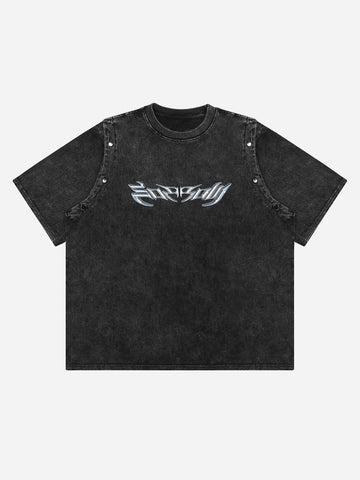 Makersluxe® - Punk Personality Alphabet T-shirt - 1652