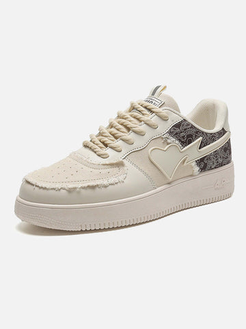 Makersluxe® - Retro High Street Men's Low Top Skate Casual Shoes-1471