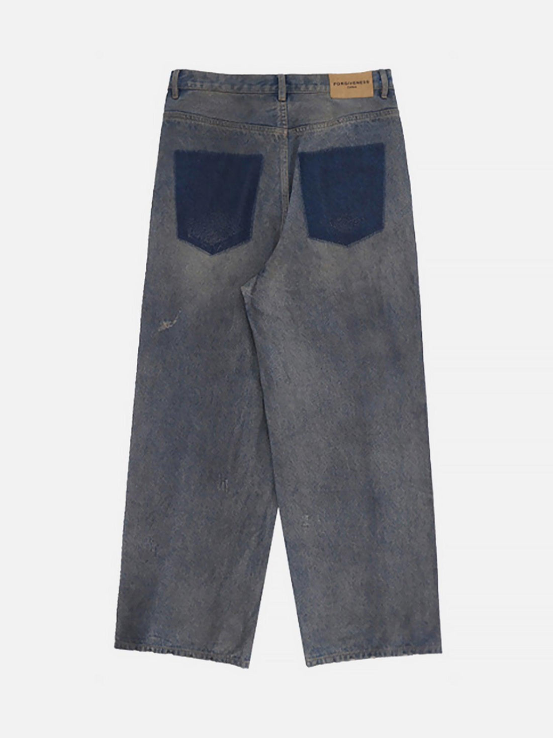 Makersluxe® - Reverse Pocket Mud Dyed Knife Cut Jeans
