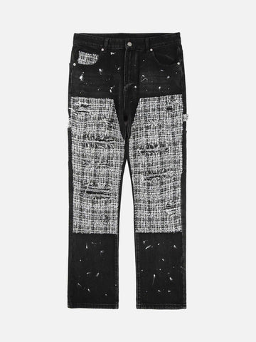 Makersluxe® - Ripped And Inked Jeans