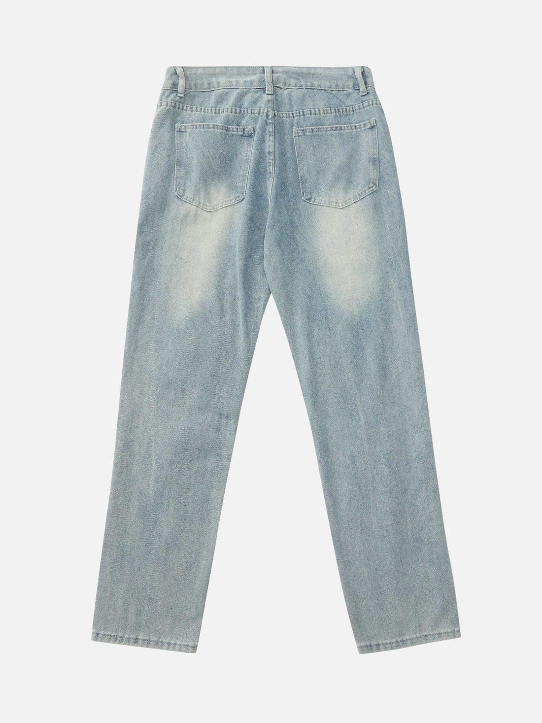 Makersluxe® - Smiley Face Embroidered Jeans