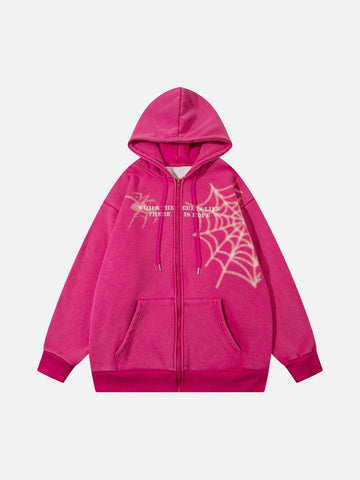 Makersluxe® - Spiderweb Printed Hoodie