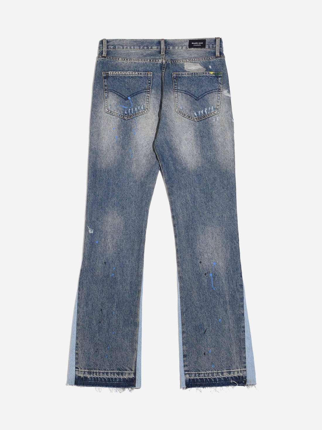Makersluxe® - Splashing Ink Patchwork Jeans