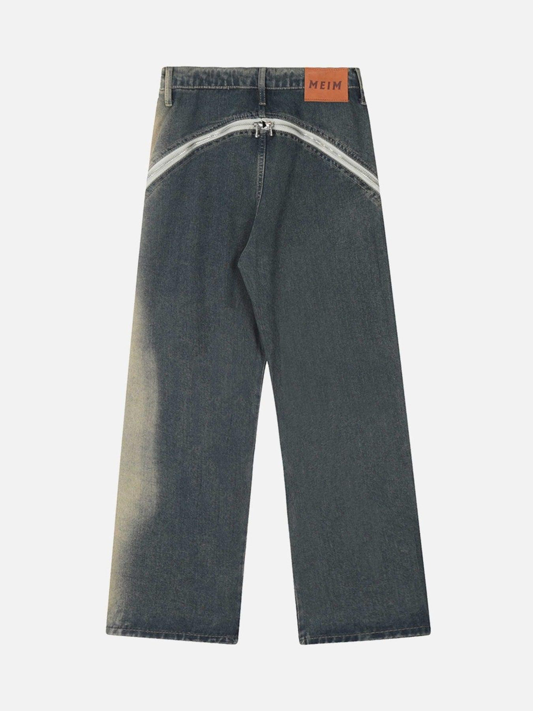 Makersluxe® - Sprayed Gradient Straight Leg Denim Wide Leg Pants
