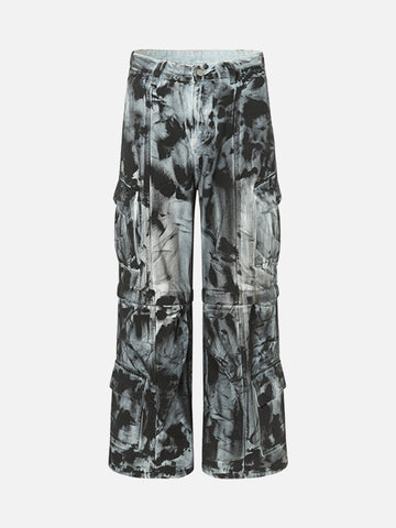 Makersluxe® - Street Fashion Heavy Industry Washed And Distressed Work Jeans