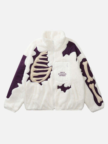 Makersluxe® - Street Retro Skull Loose Lambswool Jacket - 1927