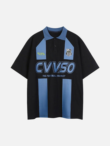 Makersluxe® - Striped Number 10 Football Tee