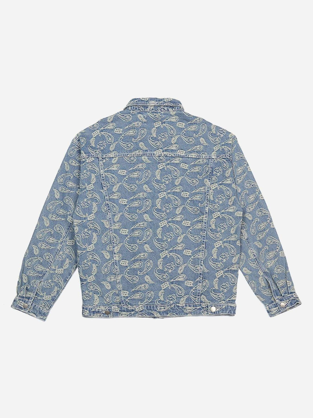 Makersluxe® - Vintage Cashew Flower Baggy Denim Coat