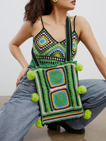 Makersluxe® - Vintage Knit Shoulder Bag
