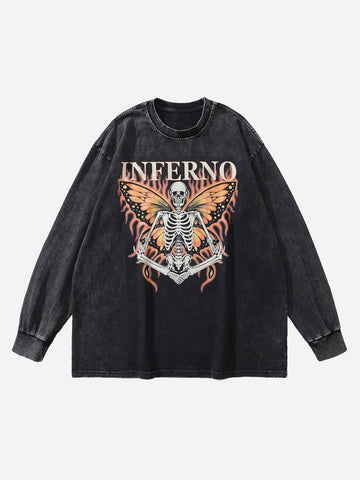 Makersluxe® - Vintage Skull Crew Neck Sweatshirt