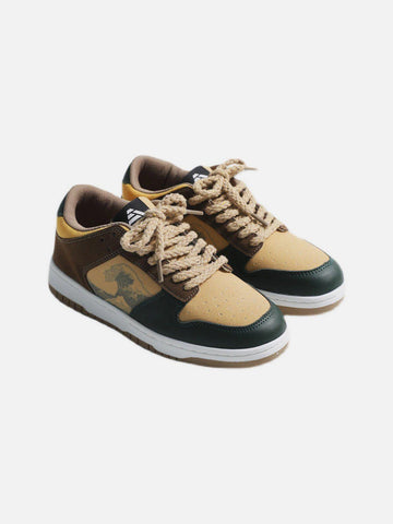 Makersluxe® - Vintage Wave Print Skate Shoes