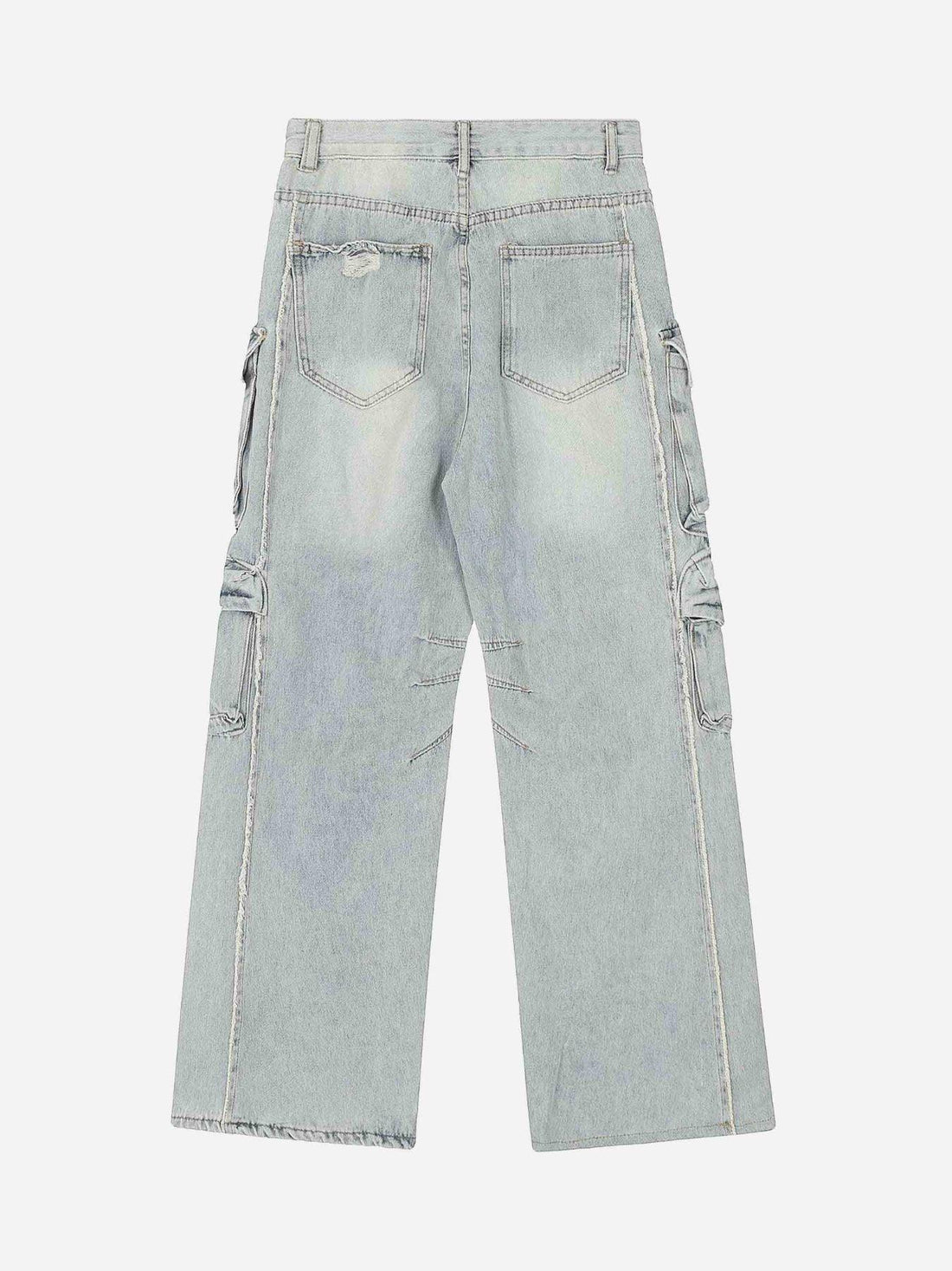 Makersluxe® - Washed Multi-pocket Work Jeans - 1830