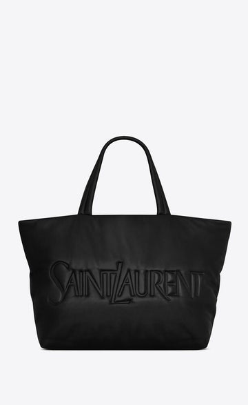 Saint Laurent Men Saint Laurent Leather Tote Bag