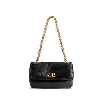 Balenciaga Women Small Monaco Leather Shoulder Bag