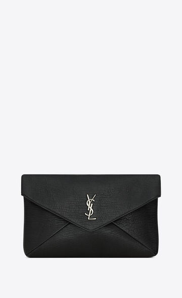 Saint Laurent Men Cassandre Large Leather Pouch