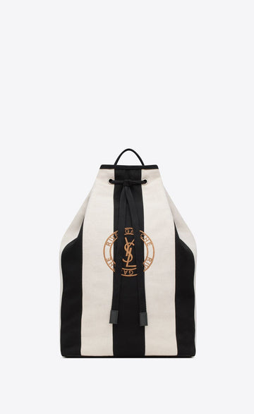 Saint Laurent Men Rive Gauche Cotton & Linen Body Bag