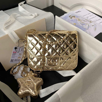 Makersluxe - MINI FLAP BAG & STAR COIN PURSE Gold
