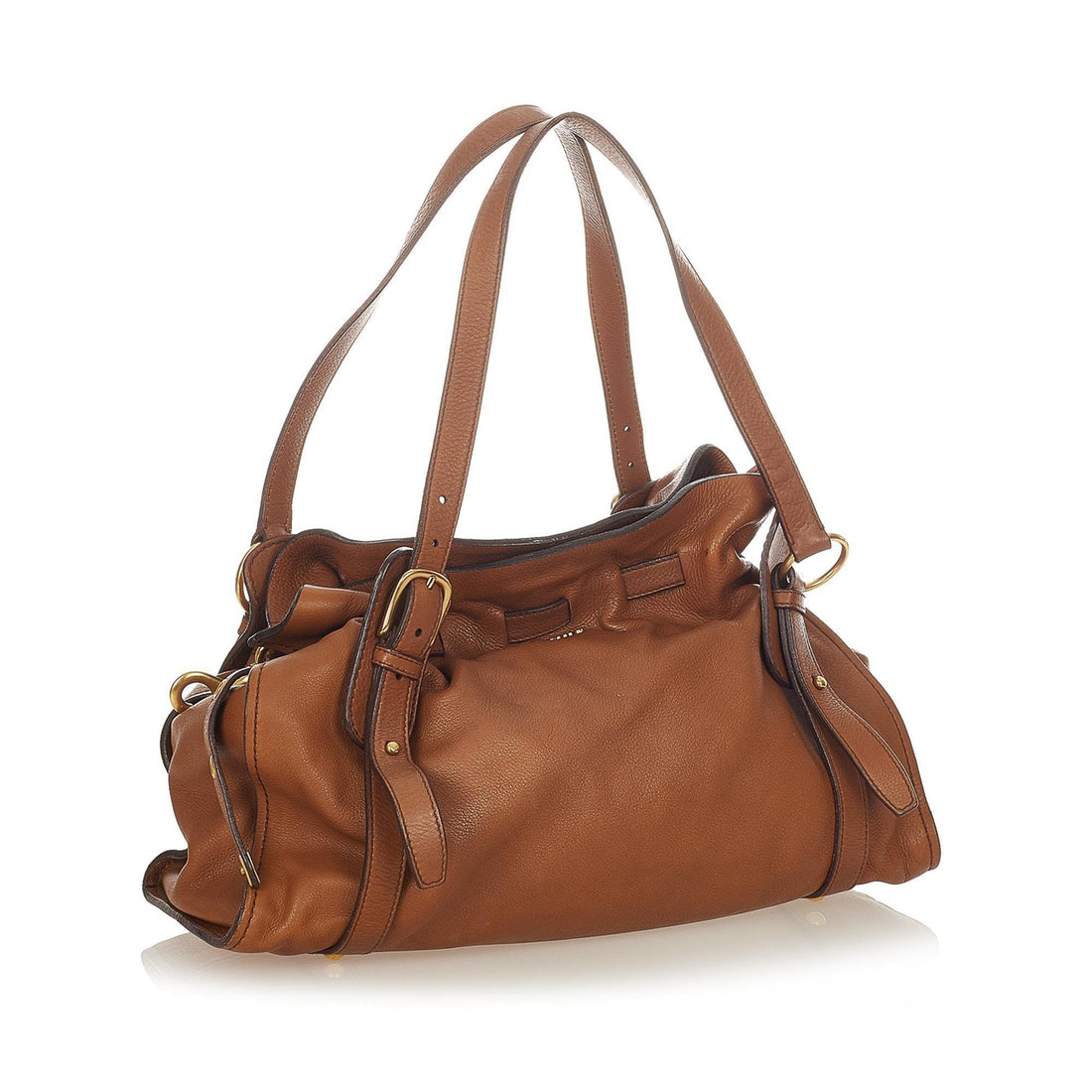 Miu Miu Peggy Bow Leather Tote Bag