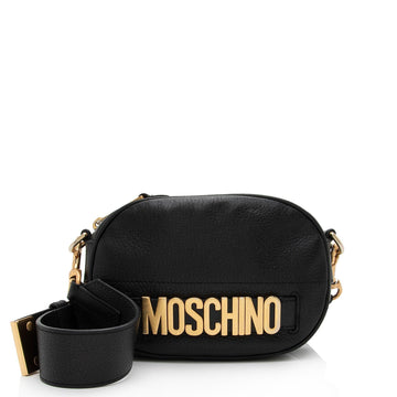 Moschino Leather Logo Shoulder Bag