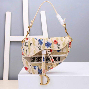 Makersluxe - Multicolor Flowers Embroidery Saddle Bag