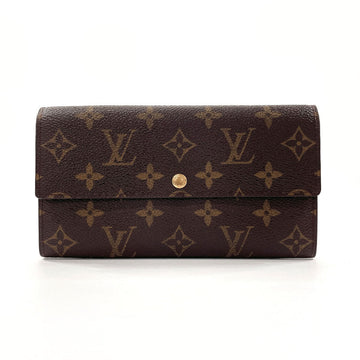 LOUIS VUITTON Long Wallet Purse M61725 Monogram canvas Brown Pochette Porto Monnet Credit