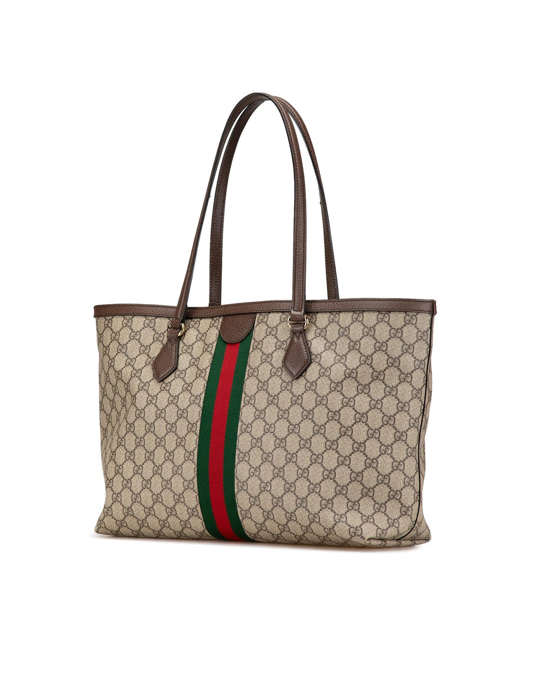 Medium Supreme Ophidia Tote with Leather Trim and Magnetic Closure