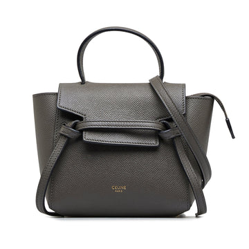 Celine Belt Bag Pico Grey Leather