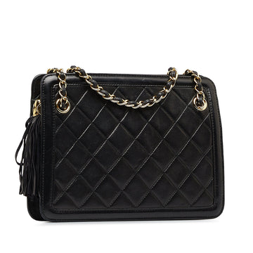 Chanel Shoulder Bag Black Lambskin Gold