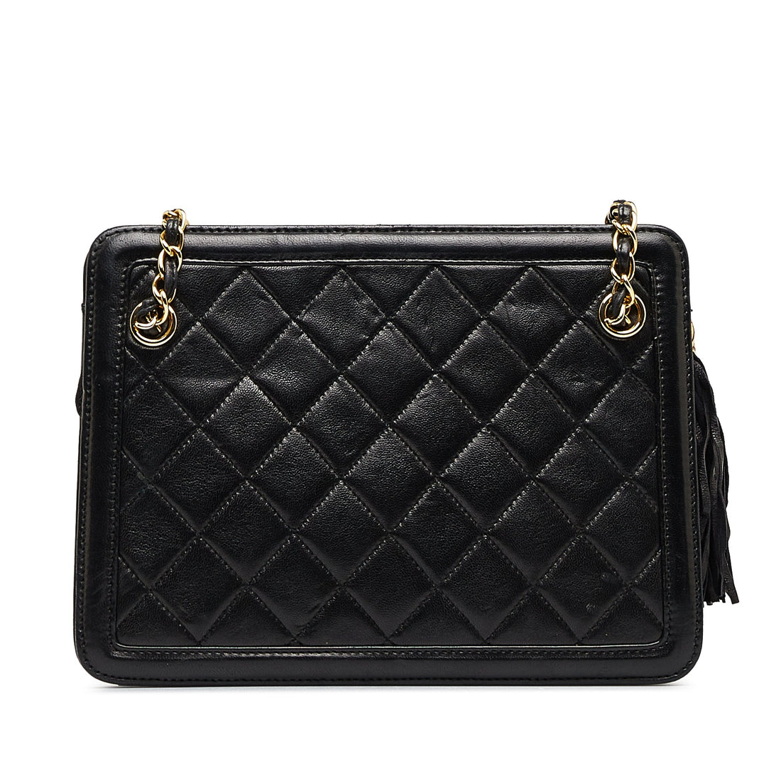 Chanel Shoulder Bag Black Lambskin Gold