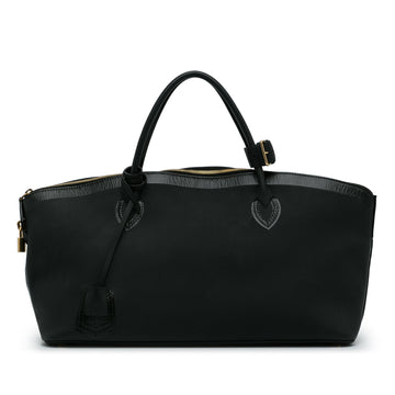 Black Louis Vuitton Cuir Obsession Lockit East-West Handbag