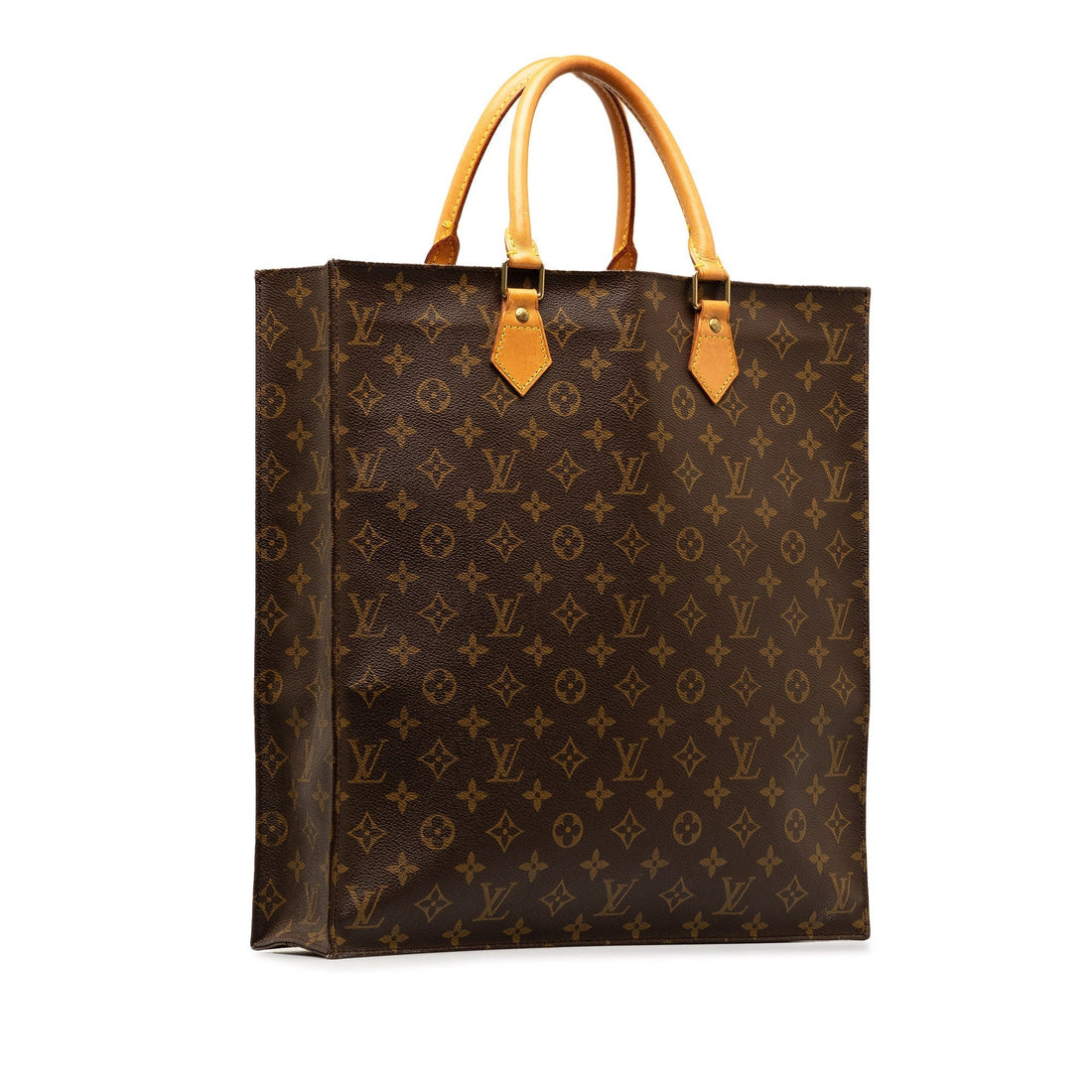 Brown Louis Vuitton Monogram Sac Plat Tote Bag