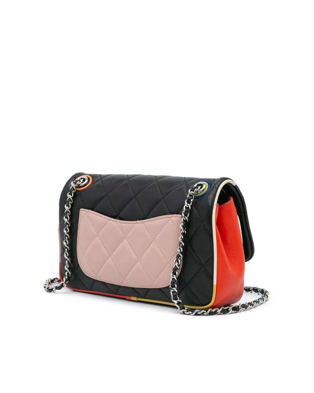 Small Quilted Lambskin Flap Bag with Chain Shoulder Strap and CC Twist-Lock Closure
