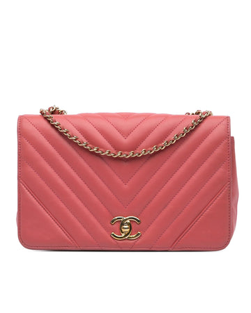 Quilted Lambskin Leather Shoulder Bag with Chain Straps and CC Turnlock Flap