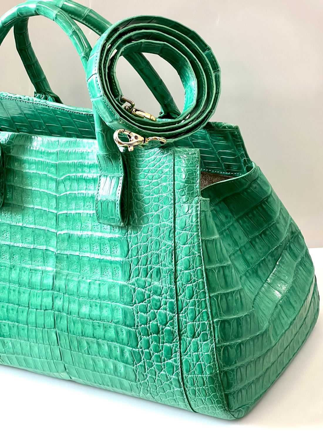 NANCY GONZALEZ CROC EMBOSSED TOTE BAG