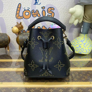 Makersluxe Neonoe Black Monogram With Studs - LUV 413
