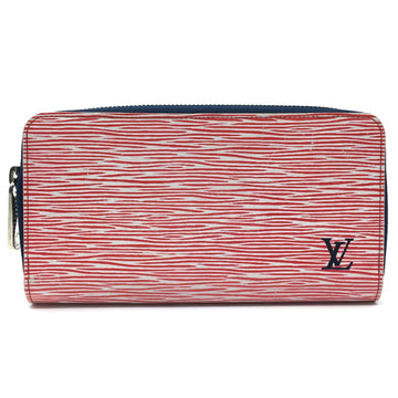 LOUIS VUITTON Long Wallet Purse M64078 Epi Leather Red type Epi Denim Zippy wallet Women Used