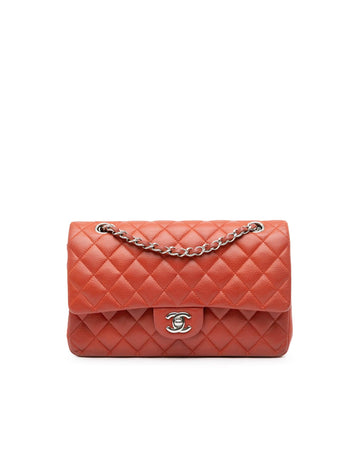 Medium Classic Quilted Leather Double Flap Shoulder Bag