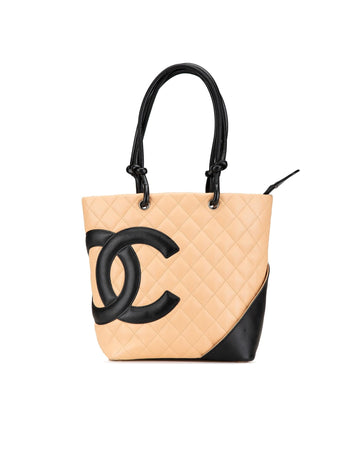 Quilted Lambskin Leather Tote with Rolled Shoulder Straps