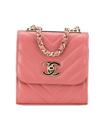 Mini Chevron Trendy CC Chain Wallet