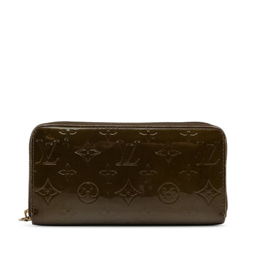 Brown Louis Vuitton Monogram Vernis Zippy Wallet