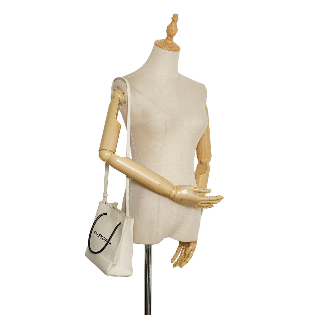 White Balenciaga XXS Shopping Tote Bag
