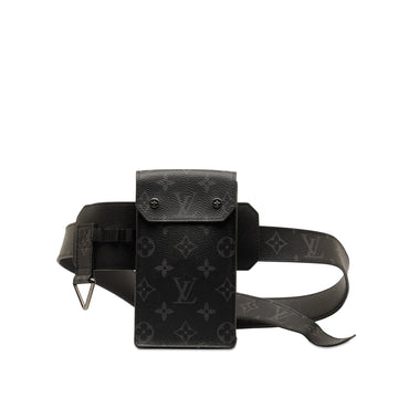 Black Louis Vuitton Monogram Eclipse Utility Side Bag Belt
