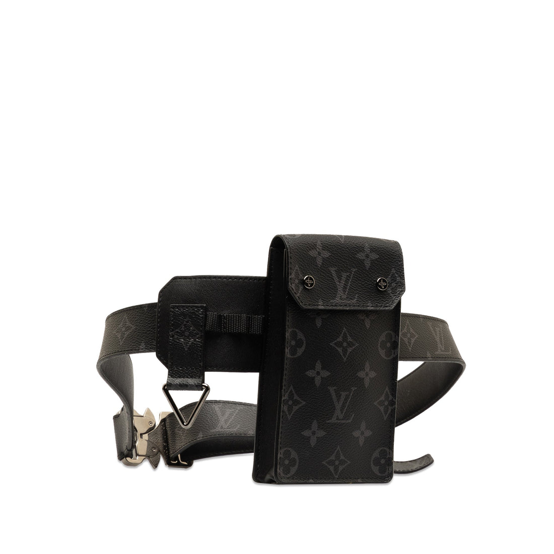 Black Louis Vuitton Monogram Eclipse Utility Side Bag Belt