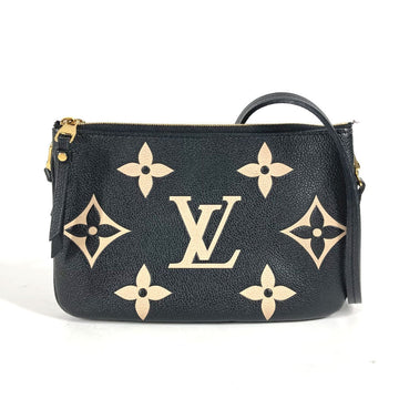 LOUIS VUITTON Shoulder Bag M80787 Monogram Ann Platt Leather black Monogram Ann Platt Pochette double zip Women Used