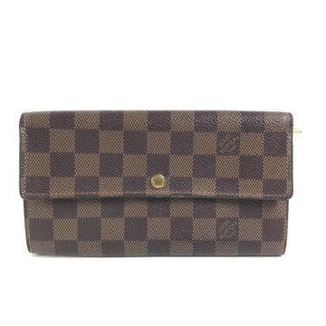 LOUIS VUITTON Long Wallet Purse N61725 Damier canvas Brown Damier Porto Monnaie Cartes Crdit