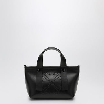 Off-White Black Leather Handbag With Logo Women